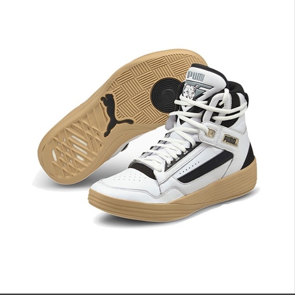 Puma Clyde All-Pro Kuzma Mid Rhude White Black SZ 13 WORN ONCE "LIKE NEW" - Picture 5 of 6